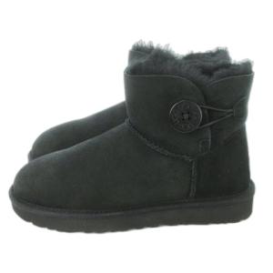UGG Mini Bailey Button II ムートンブーツ ショート 6 23cm 黒 ブラック 1016422