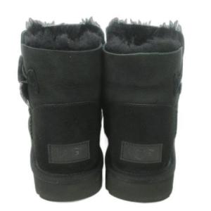UGG Mini Bailey Button II ムートンブーツ ショート 6 23cm 黒 ブラック 1016422