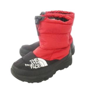 ヌプシダウンブーティー スノーブーツ ナイロン ロゴ ドロスト アウトドア 25.0cm 赤 レッド NF51877