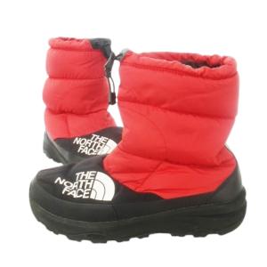 THE NORTH FACE ヌプシダウンブーティー スノーブーツ ナイロン ロゴ ドロスト アウトドア 25.0cm 赤 レッド NF51877