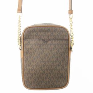 MICHAEL KORS MK柄 ショルダー PVC ブラウン SA美品 MICHAEL KORS 