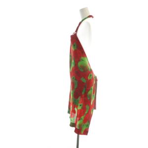 PLEATS PLEASE ISSEY MIYAKE エプロン 総柄 りんご柄 ロゴ 赤 レッド PP83FH314 GY17 /MQ