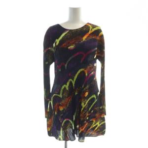 イッセイミヤケ ミニワンピース 4 マルチカラー プリーツ  PP23JT711