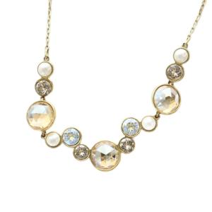 Vanda ネックレス アクセサリー ペンダント クリスタル ストーン ゴールドカラー 金色 GY18