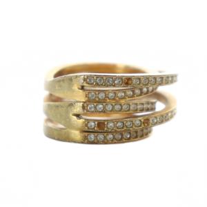 SWAROVSKI 指輪 アクセサリー リング ラインストーン ロゴ 55 13号 ゴールド色 GY18 /MQ