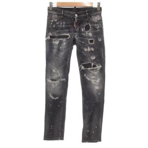 美品 スキニージーンズ デニムパンツ ダメージ加工 34 グレー系 S75LB0515S30503 /UO