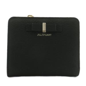 4C Misty 二つ折り 財布 レザー リボン ロゴ 黒 ブラック ピンク /XZ GY18