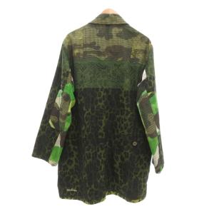 HERNO ステンカラーコート 迷彩柄 48 カーキ系