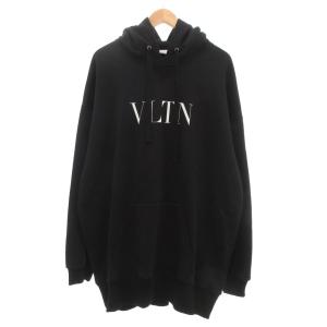 VLTN ロゴ プリント パーカー プルオーバー XL ブラック RV0MF02JIAN