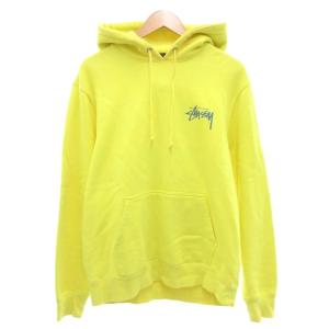 STUSSY パーカー フーディ プルオーバー ロゴ ダイス バックプリント 長袖 M 黄 イエロー /AE GY18