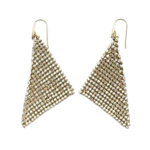 ピアス アクセサリー 両耳用 ラインストーン ゴールド色 GY18 /MQ