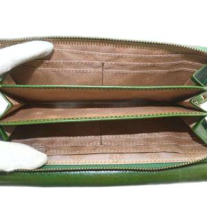 Dakota 長財布 レザー 二つ折り トリコローレ ロゴ 緑 グリーン /XZ GY18
