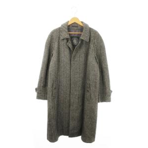 ステンカラーコート ロング ウール ヘリンボーン 64A6 グレー /MN6 GY18