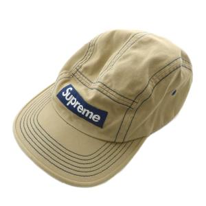 18SS Contrast Stitch Camp Cap ボックスロゴ ブラウン