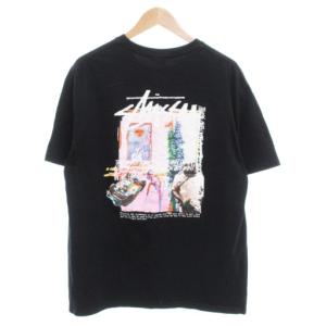 Tシャツ バックプリント 半袖 ロゴ 黒 ブラック /JS GY18