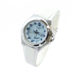 CASIO Baby-G G-MS MSG-W300 腕時計 ウォッチ ソーラー カレンダー付き ロゴ 青文字盤 白