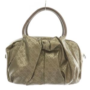 GHERARDINI ソフティ ハンドバッグ トート ナイロン シグネチャー 総柄 ゴールド系 /XZ GY18