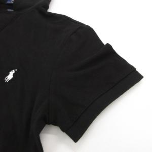 POLO RALPH LAUREN CUSTOM SLIM FIT ポロシャツ 半袖 S P ロゴ刺繍 S 黒 ブラック /UO GY18