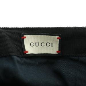 GUCCI 帽子 キャップ GGキャンバス シェリーライン 総柄 M 58 黒 ブラック /XZ OH GY42