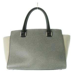 MICHAEL KORS ハンドバッグ PVC レザー 革 ロゴ 配色 バイカラー グレー /CK11 GY18