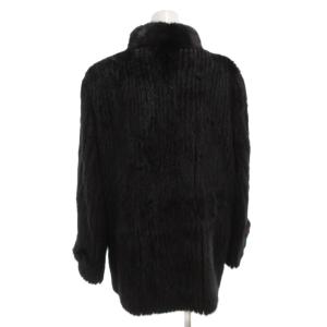 SAGA MINK 銀サガ ファーコート 毛皮 ミンクファー ミドル ハーフ 13 黒 ブラック /AE GY18