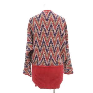 Christian Dior PRET-A-PORTER ヴィンテージ ニット カーディガン 長袖 M オレンジ マルチカラー /UO