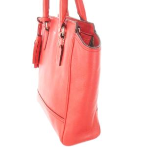 COACH ハンドバッグ 2way ショルダーバッグ クロスボディ レザー 革 ロゴ タッセル 赤 レッド /CK10
