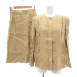 PRET-A-PORTER プレタポルテ ヴィンテージ セットアップ ノーカラージャケット スカート リネン