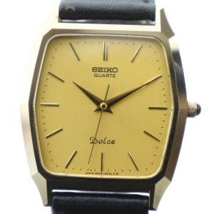6030-5480 Dolce 腕時計 クォーツ レザーベルト スクエア ゴールドカラー