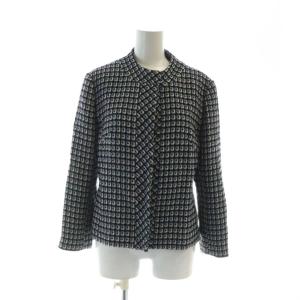 BALENCIAGA セットアップ スカート ノーカラージャケット 長袖 総裏地 絹 シルク ミドル 40 ロゴ GY18 /MQ