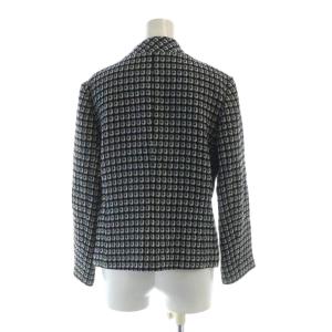 BALENCIAGA セットアップ スカート ノーカラージャケット 長袖 総裏地 絹 シルク ミドル 40 ロゴ GY18 /MQ