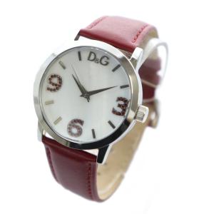 DOLCE&GABBANA DW0692 腕時計 ウォッチ クォーツ 白文字盤 レザーベルト シルバー色 GY18 /MQ