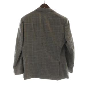 Brooks Brothers テーラードジャケット ブレザー 長袖 茶 ブラウン チェック柄 総裏地 サイドベンツ 42 XL /MQ