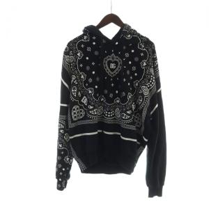 22AW パーカー スウェット ペイズリー柄 XS ブラック