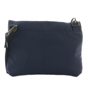 LANVIN en Bleu ショルダーバッグ サコッシュ ナイロン レザー リフレクト ロゴ 紺 ネイビー /XZ GY18