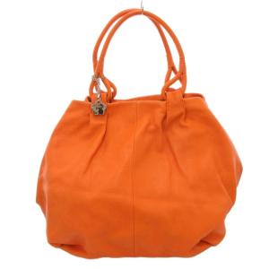 濱野皮革工藝 トートバッグ ハンドバッグ レザー チャーム オレンジ /AE GY18