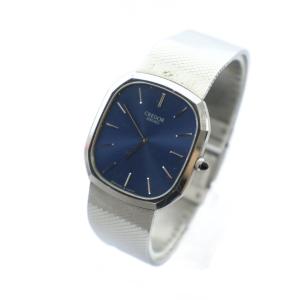 SEIKO ジャンク品 CREDOR 5930-5000 腕時計 クォーツ 青文字盤 シルバー色