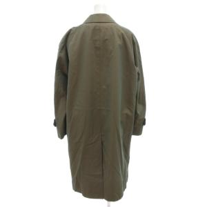 BURBERRY LONDON ステンカラーコート 90-165-4 ロング カーキ系 裏チェック ライナー付 カシミア混 /GV GY18
