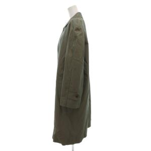 BURBERRY LONDON ステンカラーコート 90-165-4 ロング カーキ系 裏チェック ライナー付 カシミア混 /GV GY18