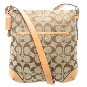 COACH ショルダーバッグ シグネチャー キャンバス レザー ベージュ 6079 /AE GY18