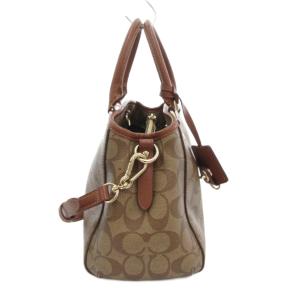 COACH ハンドバッグ ショルダー 2WAY ロゴ シグネチャー 茶 ブラウン F34605 /AE GY18
