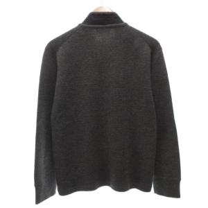 BURBERRY BLACK LABEL ニットジャケット ジップアップ ロゴ 刺繍 2 グレー /AE GY18