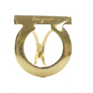 Salvatore Ferragamo スカーフリング アクセサリー ロゴ ガンチーニ ゴールド色 GY11 /MQ