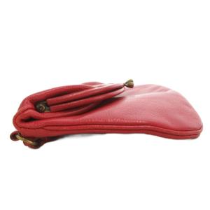 IL BISONTE ショルダーバッグ レザー 赤 レッド がま口 /UO GY18