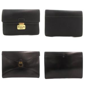 a.testoni クラッチバッグ まとめ 7点セット セカンド ロゴ 黒 ブラック ボルドー 茶 ブラウン /GV GY18