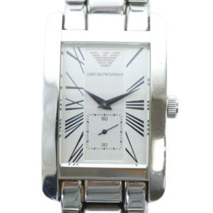 AR-0145 腕時計 ウォッチ クォーツ ローマン ロゴ スクエア シルバー色 GY18 /MQ