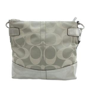 COACH シグネチャー ショルダーバッグ グレー系 チェーン シルバー金具 F18862 /UO GY18