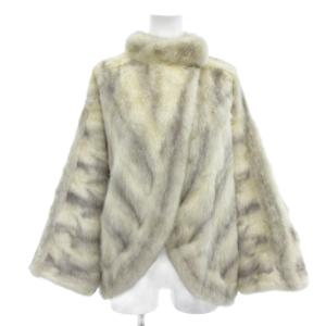 銀サガ サファイアミンク ファー コート ホワイト