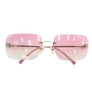 サングラス メタルフレーム リムレス グラデーション ココマーク ラインストーン 6217-120