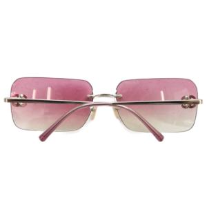 CHANEL サングラス メタルフレーム リムレス グラデーション ココマーク ラインストーン 6217-120